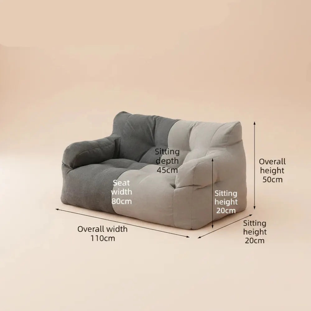 Canapés poufs 2 places, confortables et doux, pour salon, avec dossier confortable, portables, pour 