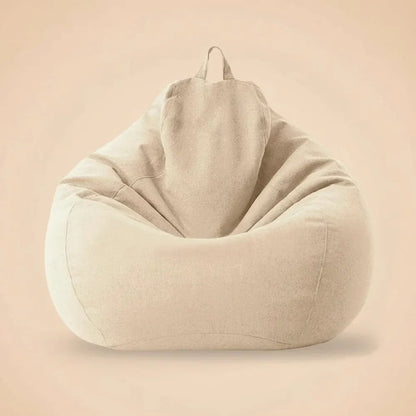 OTAUTAU Pouf en coton et lin de 90 cm (3 pieds) avec rembourrage, fauteuil d'angle paresseux, canapé