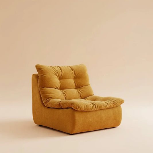 Fauteuil de salon compact couleur crème, pouf pour salon, chambre à coucher, siège d'appoint relaxan