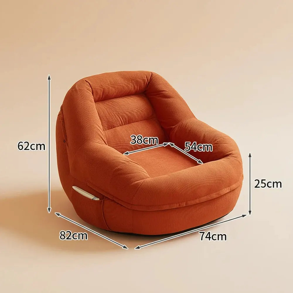 Fauteuil de sol pliant Tatami pour gaming avec dossier, convertible en lit paresseux et coussin de s