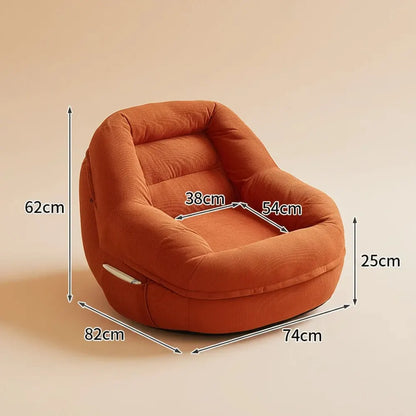 Fauteuil de sol pliant Tatami pour gaming avec dossier, convertible en lit paresseux et coussin de s