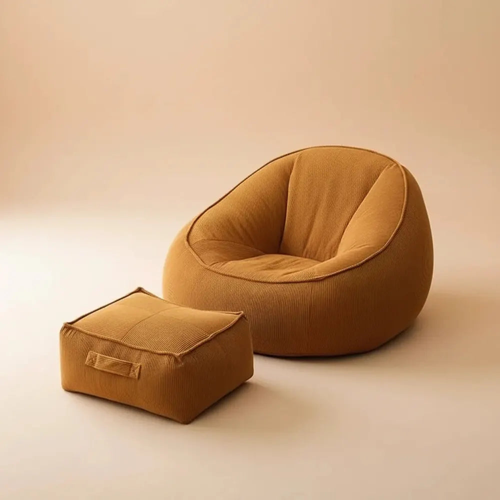 Canapé pouf paresseux simple, haut de gamme, doux, balcon, confortable, avec rembourrage repose-pied