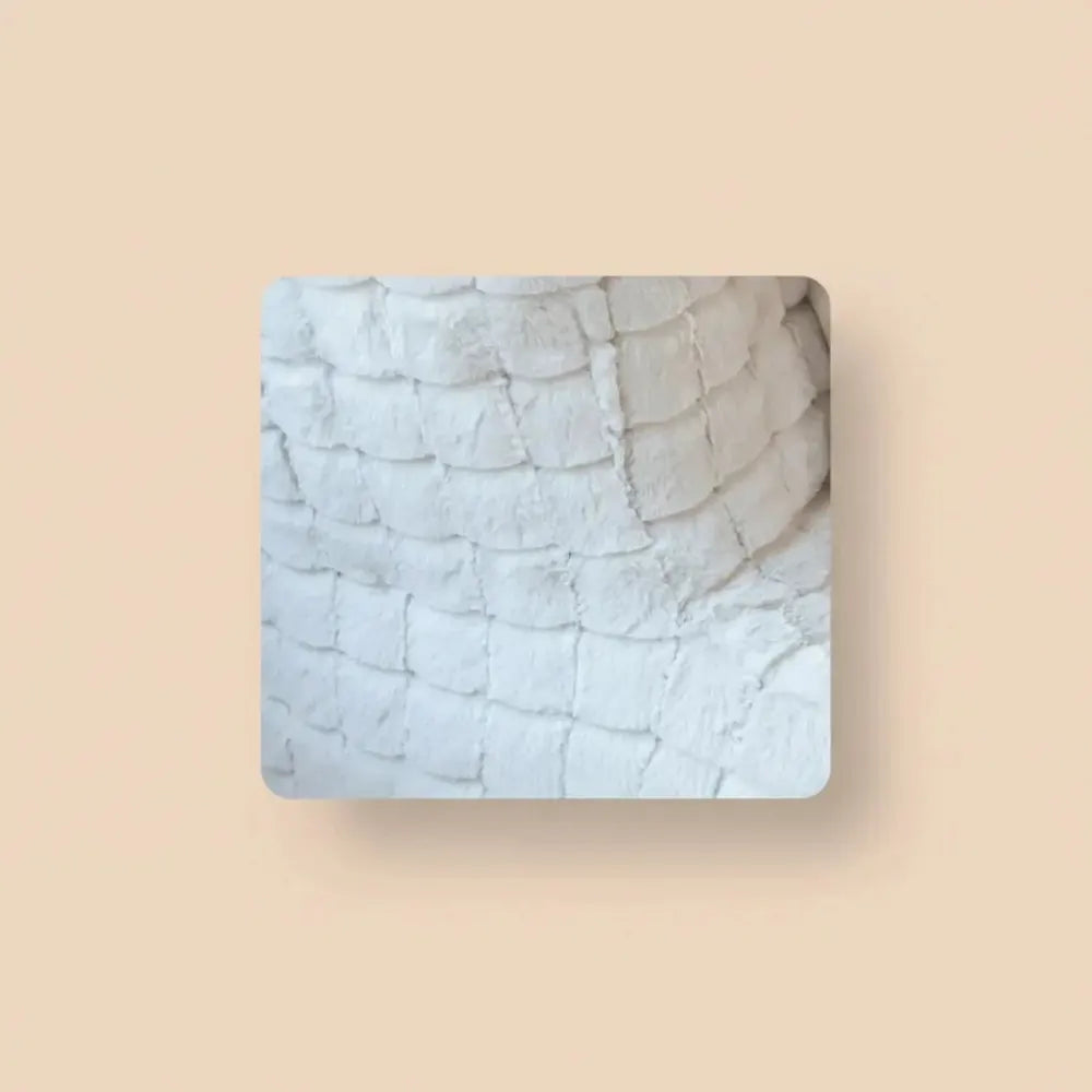 OTAUTAU-Pouf de Luxe en Fausse Fourrure de Lapin Gaufré, Canapé-Lit avec Remplissage, Chaise Longue 