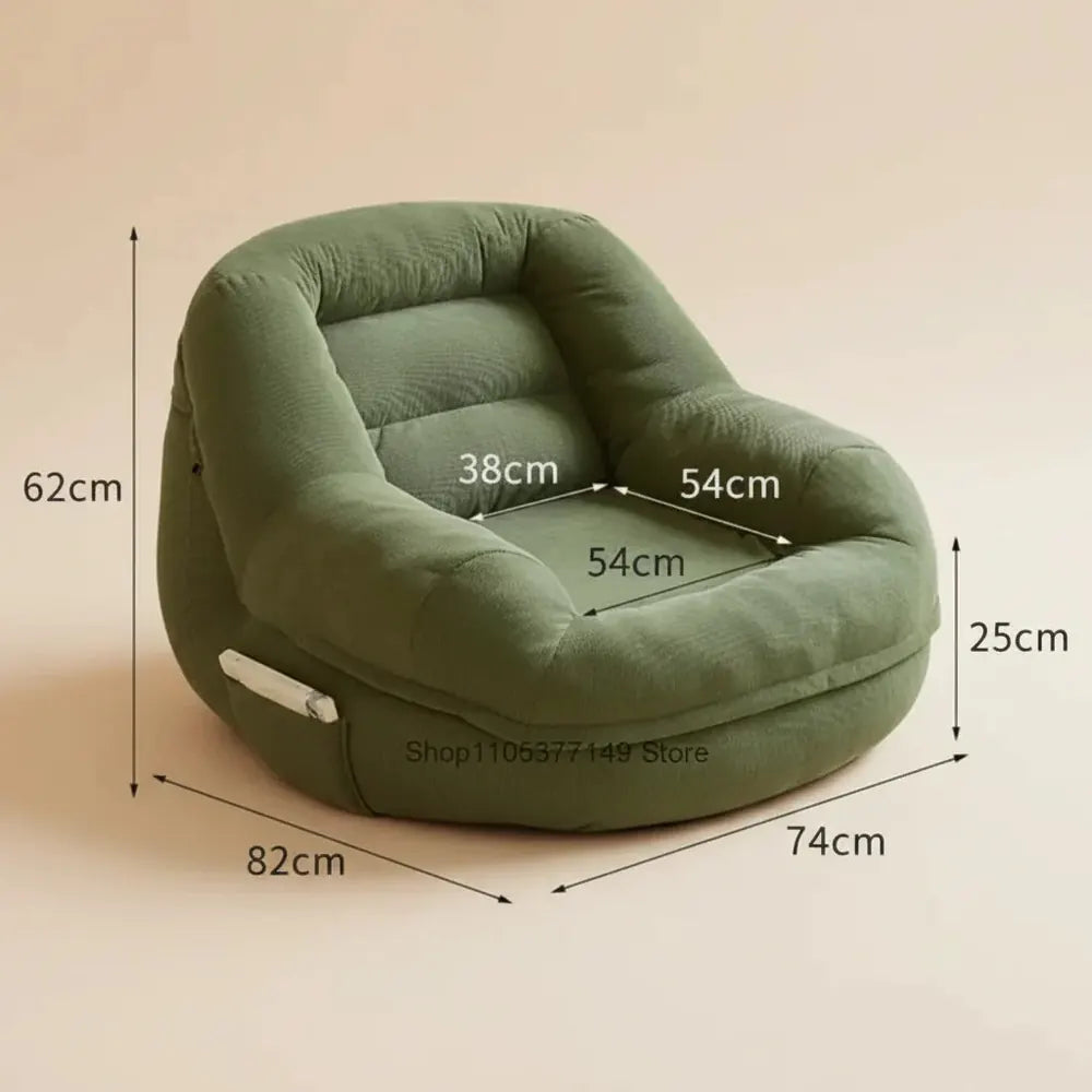 Fauteuil de sol pliant Tatami pour gaming avec dossier, convertible en lit paresseux et coussin de s