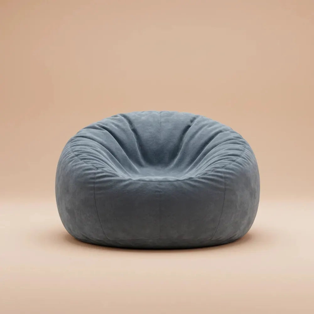 Chaise pouf en velours XXL, 120x120x70cm, canapé paresseux doux et moelleux avec remplissage en mous