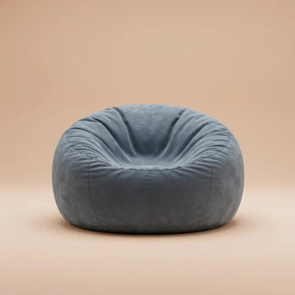 Chaise pouf en velours XXL, 120x120x70cm, canapé paresseux doux et moelleux avec remplissage en mous