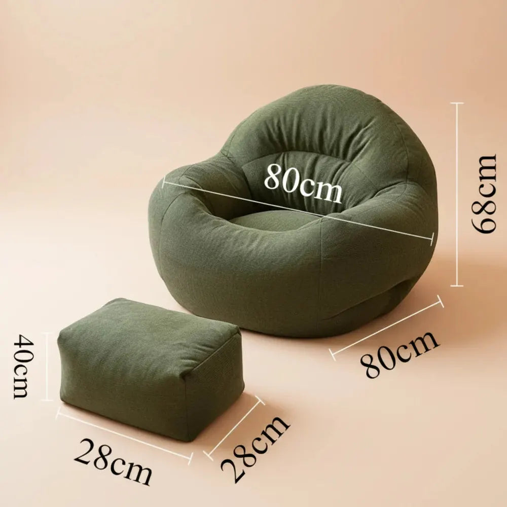 Canapé pouf géant moderne pour salon, balcon et chambre, confortable et relaxant, avec ottoman, mobi