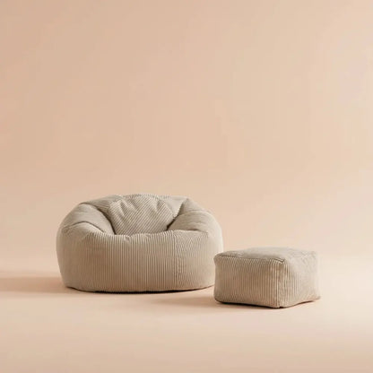 OTAUTAU-Pouf en velours côtelé/velours pour salon, fauteuil pouf avec remplissage d'angle