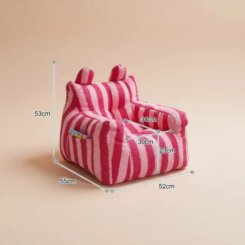 Petit fauteuil pouf mignon avec rembourrage, pouf pour enfants, mini canapé de sol pour enfants, fau