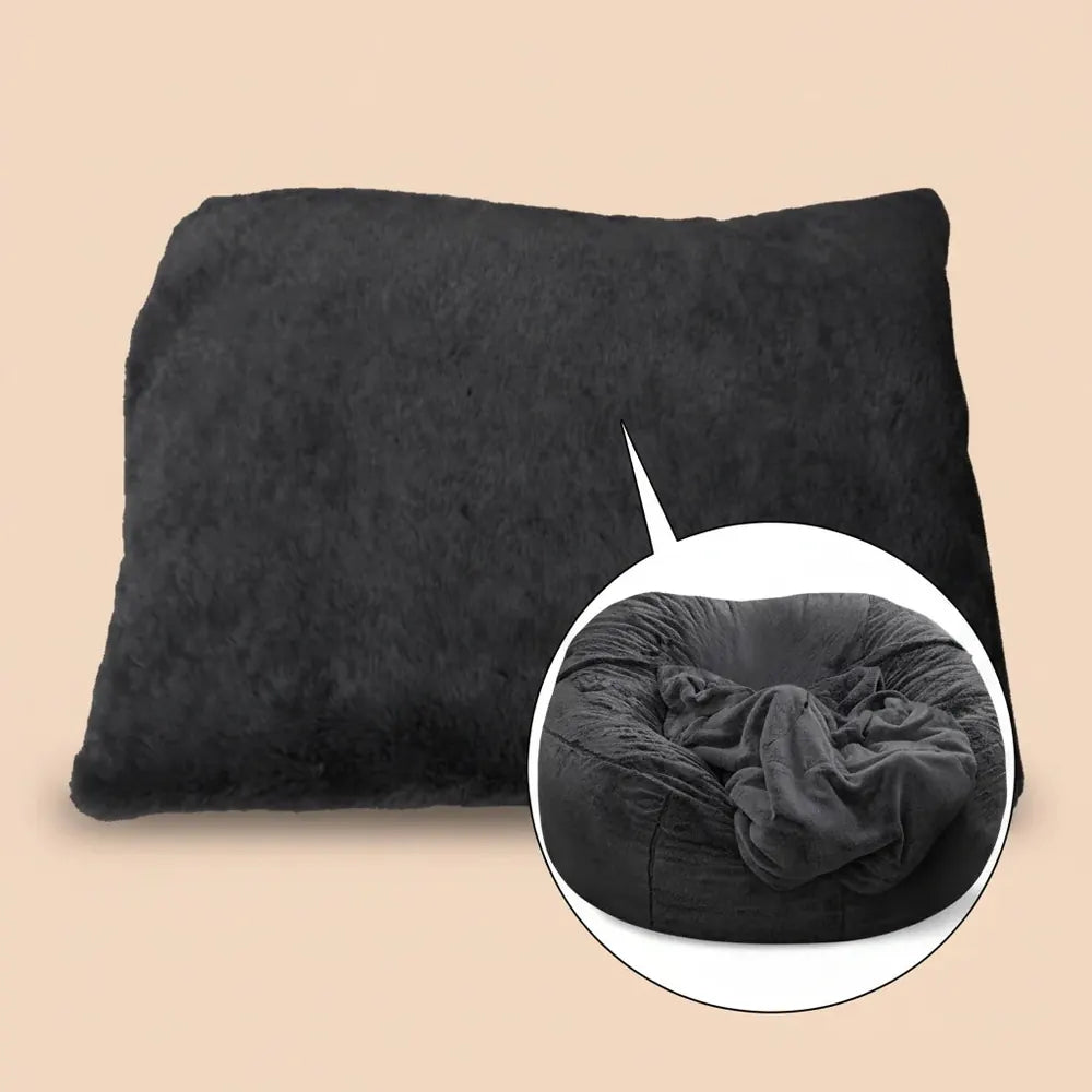OTAUTAU 200 cm géant pouf canapé-lit housse sans peluche moelleux grand XXL pouf chaise inclinable P
