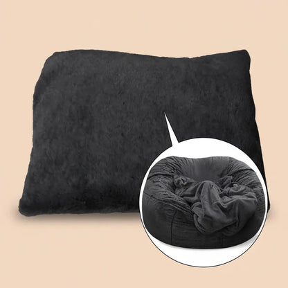 OTAUTAU 200 cm géant pouf canapé-lit housse sans peluche moelleux grand XXL pouf chaise inclinable P
