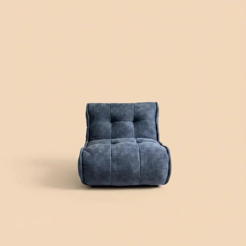 Canapé paresseux rembourré en éponge déchiquetée - Fauteuil de sol moelleux avec dossier capitonné p