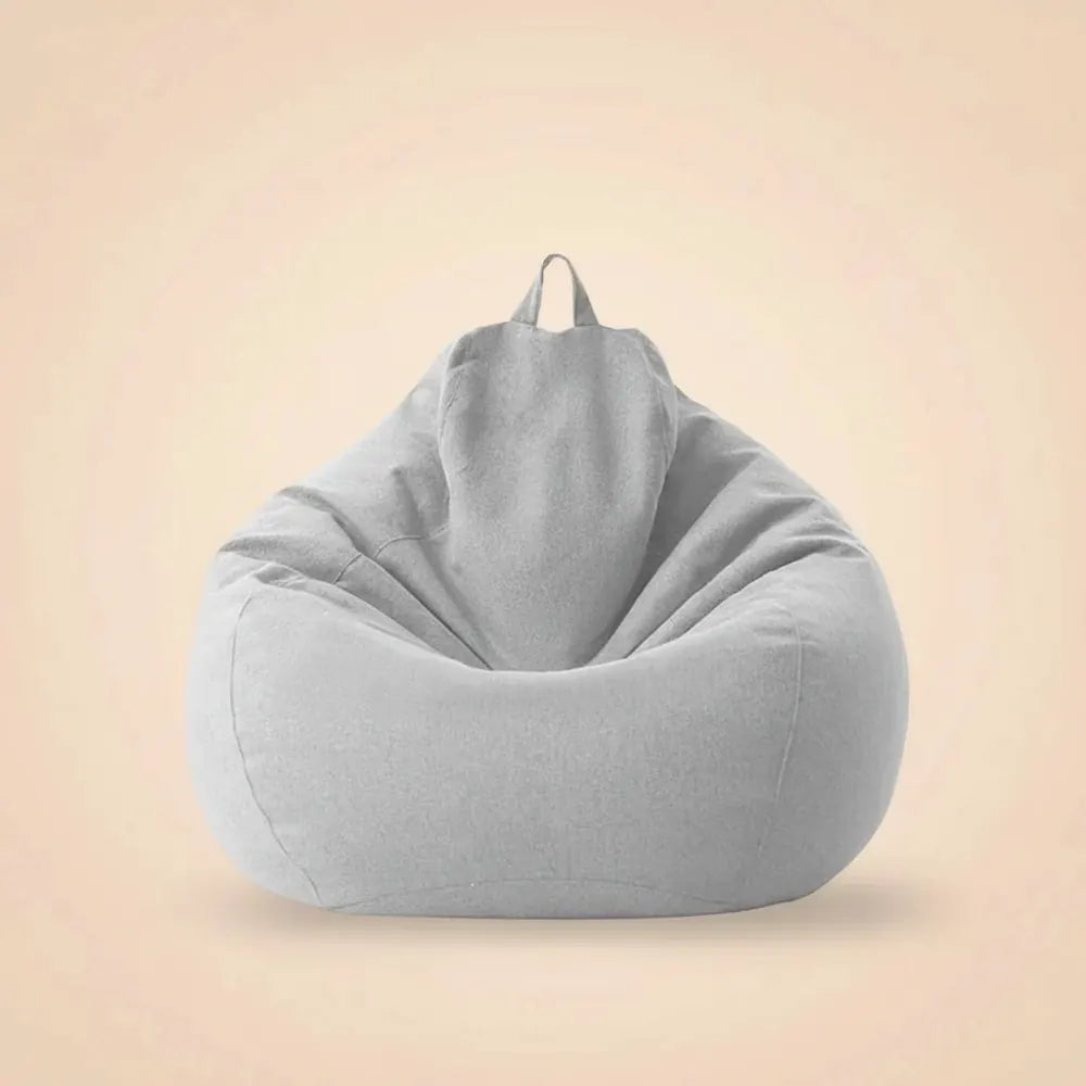 OTAUTAU Pouf en coton et lin de 90 cm (3 pieds) avec rembourrage, fauteuil d'angle paresseux, canapé