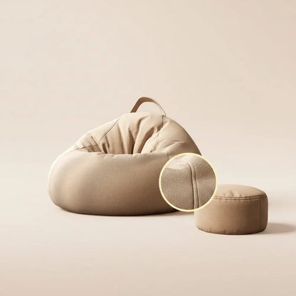Pouf de relaxation moderne avec rembourrage pour 1 personne, canapé pouf d'extérieur, poufs de salon