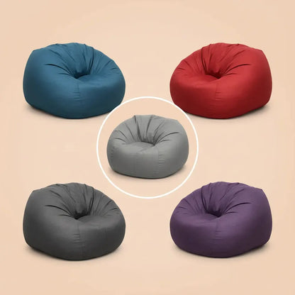 OTAUTAU rempli 70 cm pouf canapé avec remplissage grand coton lin paresseux pouf chambre chaise bouf
