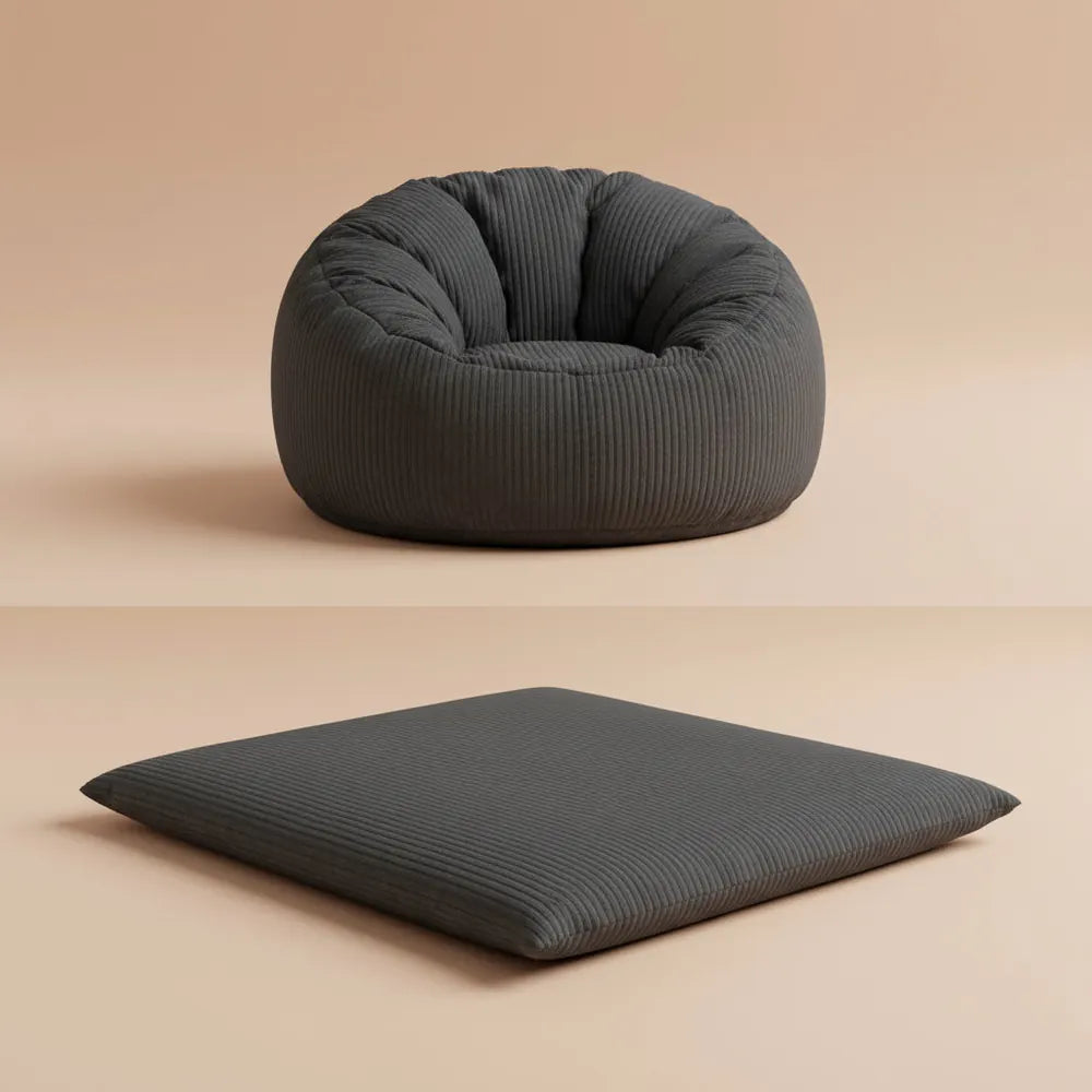 Canapé-lit 2-en-1 Garvee en mousse à mémoire de forme, fauteuil rond convertible en lit d'appoint pl