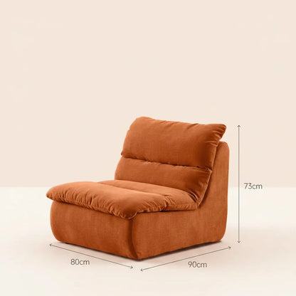 Fauteuil de salon compact couleur crème, pouf pour salon, chambre à coucher, siège d'appoint relaxan