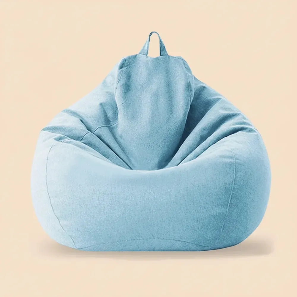 OTAUTAU rempli 70 cm pouf canapé avec remplissage grand coton lin paresseux pouf chambre chaise bouf