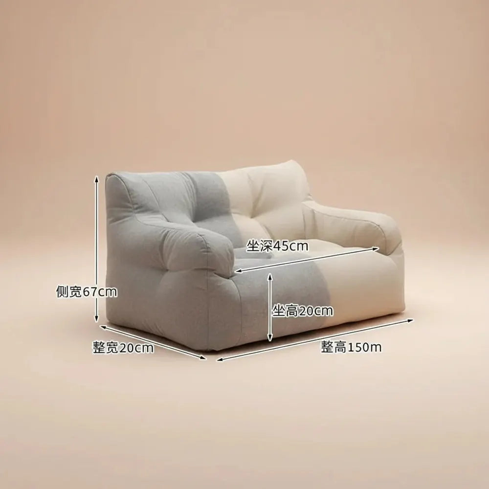 Gaint Paresseux Bean Bag Canapé avec rembourrage en mousse en peluche Mattres de sol Grand canapé de