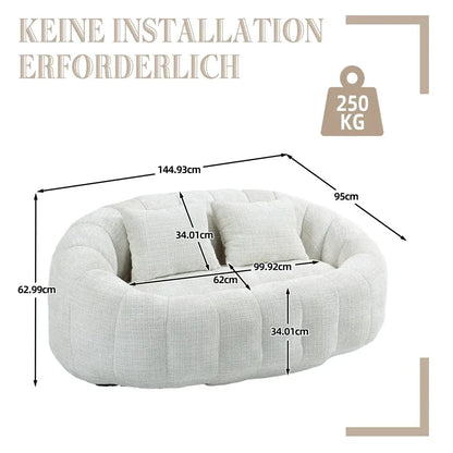 Canapé pouf paresseux, chaise longue confortable et Durable, chaise pouf à dossier haut pour adultes