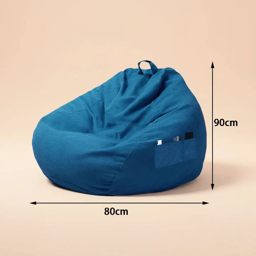 Housse de canapé pour siège paresseux, grand pouf, doux, moelleux, respirant, Tatami pour adulte et 