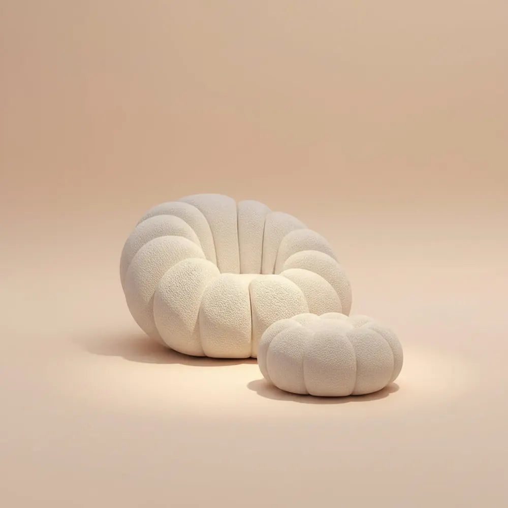 Canapés poufs pour salon, canapé rembourré d'extérieur, poufs modernes, salon moelleux, meubles pour
