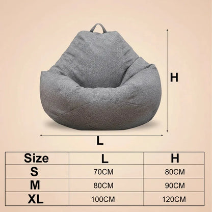 Grand pouf chaise housse de canapé confortable extérieur paresseux siège sac housse de canapé sans r