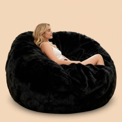 OTAUTAU 200 cm géant pouf canapé-lit housse sans peluche moelleux grand XXL pouf chaise inclinable P
