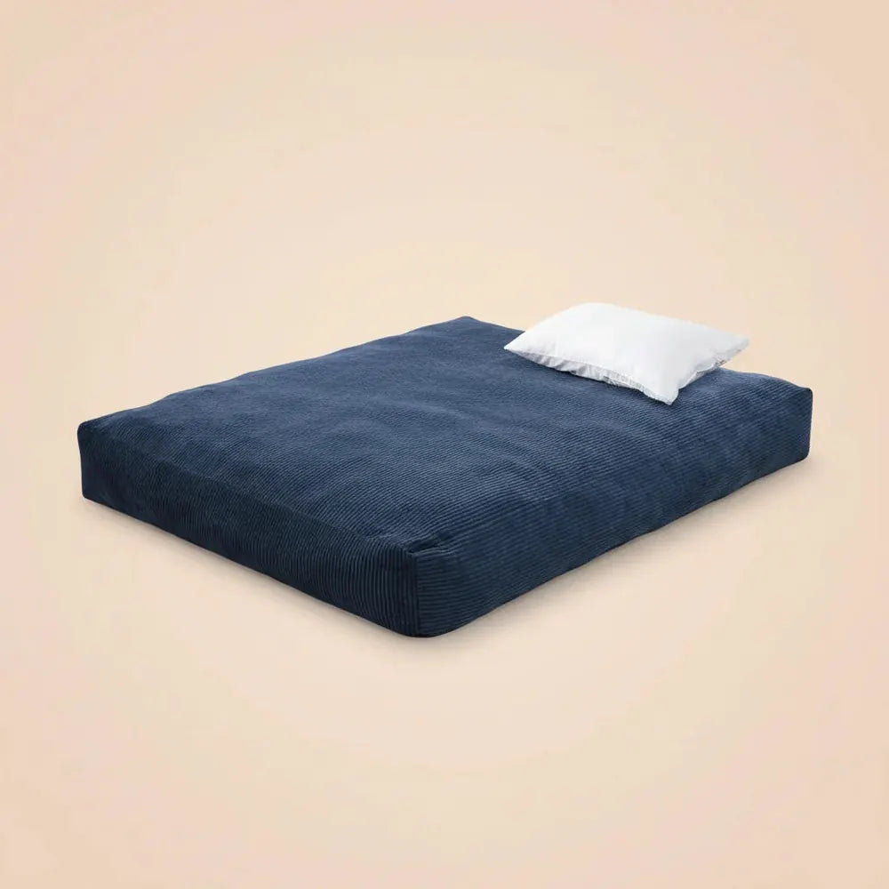 Fauteuil-lit géant en velours côtelé pour adultes, convertible 2-en-1, du canapé au matelas, avec ho
